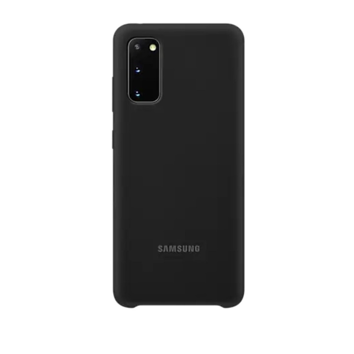 Мек силиконов гръб, защитен капак, за Samsung Galaxy S20 или Samsung Galaxy S20 5G, ултратънък бампер, черен, BBL3851