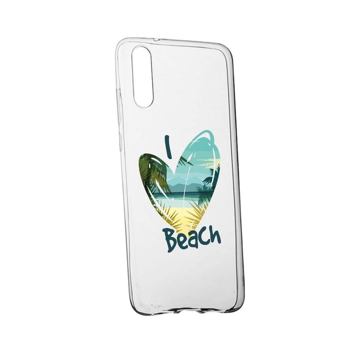 Силиконов калъф, съвместим с OnePlus Nord CE 5G, I Love Beach, устойчивост на износване, противоплъзгащ се, 835