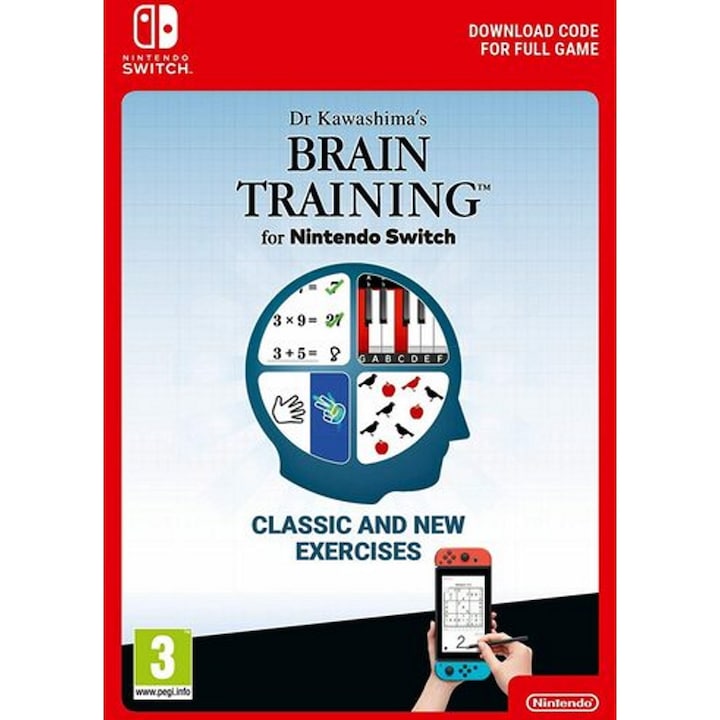 Játék Dr Kawashima’s Brain Training a Nintendo Switch aktiváló kód