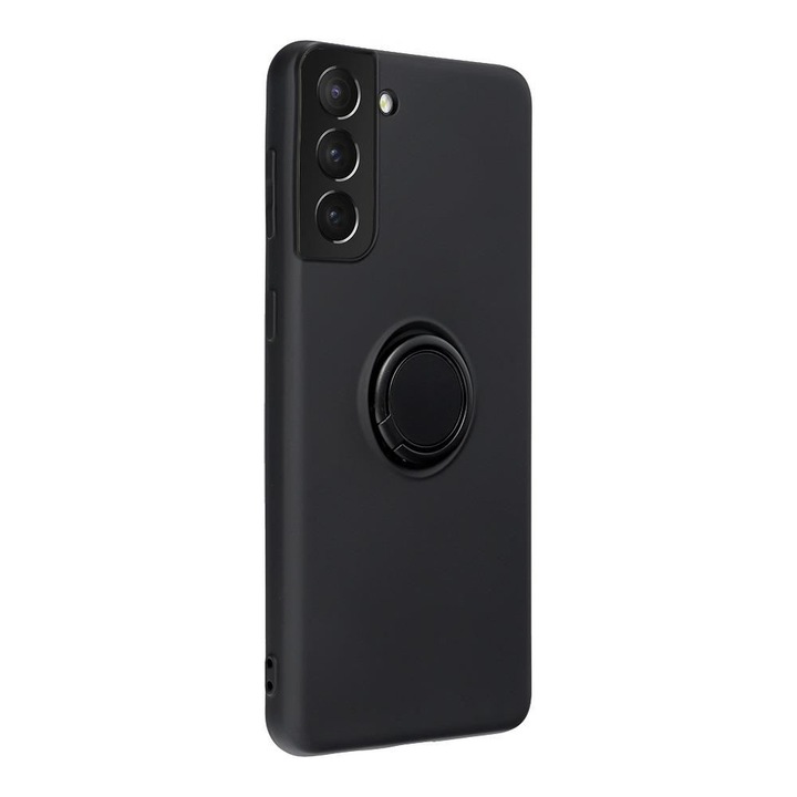 Кейс Съвместим с Samsung Galaxy S21 Ultra - Forcell Silicone Ring черен