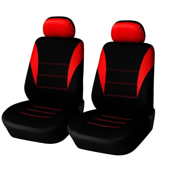 Калъфи/тапицерия за предни седалки Flexzon, Универсални, Червени