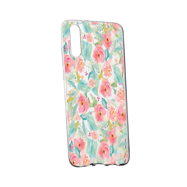 Силиконов калъф Unique за OnePlus Nord CE, Pastel Colors Collection Flowers, Transparent TR 503