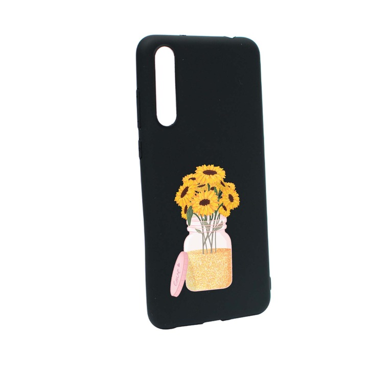 Силиконов калъф със слънчево цвете, съвместим с OnePlus Nord CE 5G, устойчив на износване, противоплъзгащ се B639