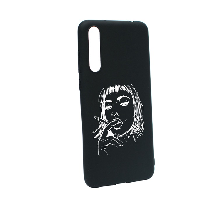 Силиконов калъф, съвместим с OnePlus Nord CE 5G, Smoking Woman, износоустойчив, противоплъзгащ, B749