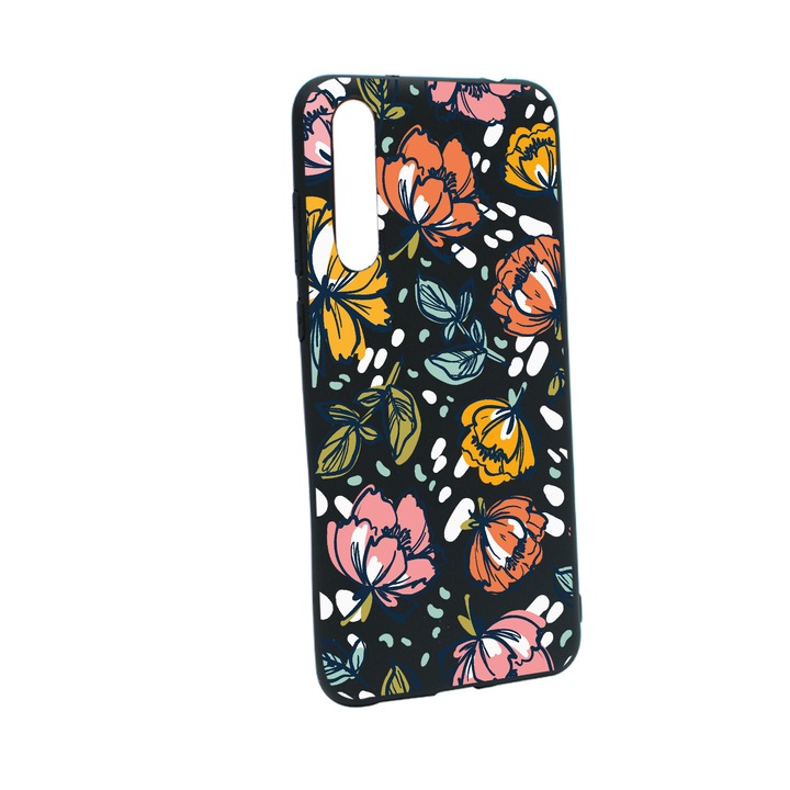 Силиконов калъф, съвместим с OnePlus Nord CE 5G, цветя - пастелни цветове, износоустойчив, противоплъзгащ, B755