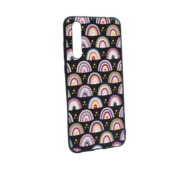 Силиконов калъф, съвместим с OnePlus Nord CE 5G, Rainbow Hand Drawn, устойчивост на износване, противоплъзгащ, B839