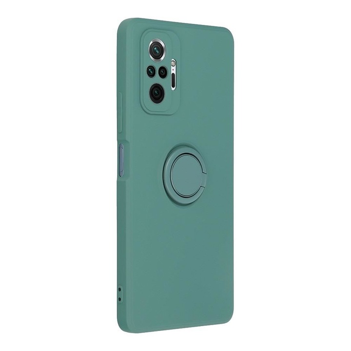 Калъф, съвместим с Xiaomi Redmi Note 10/Redmi Note 10S - Forcell Silicone Ring Green