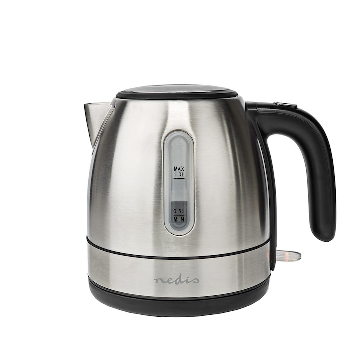 Fierbator de apa electric Nedis, 2200W, 1,7 litri, Otel Inoxidabil