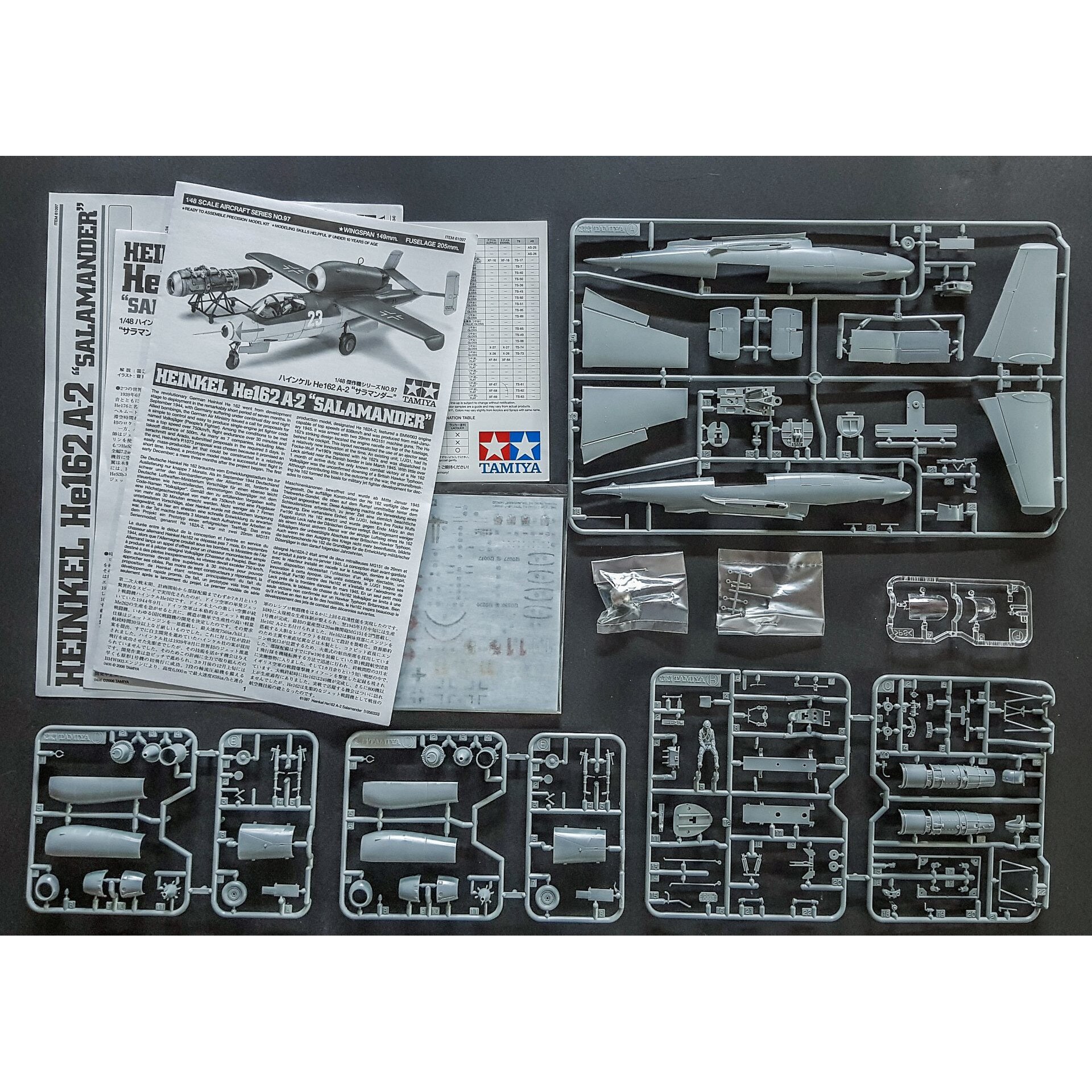 Tamiya 300061057-1:48 WWII Duitse nachtjag Heinkel Uhu He219