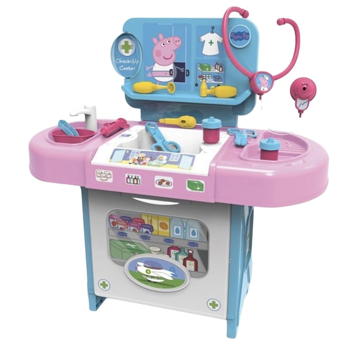 Детски комплект за игра Peppa Pig, Лекарски кабинет с аксесоари