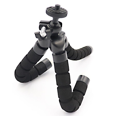 Tripod flexibil octopus compatibil cu telefon mobil, camera foto , vlog, Go Pro, HTPMAG, Negru