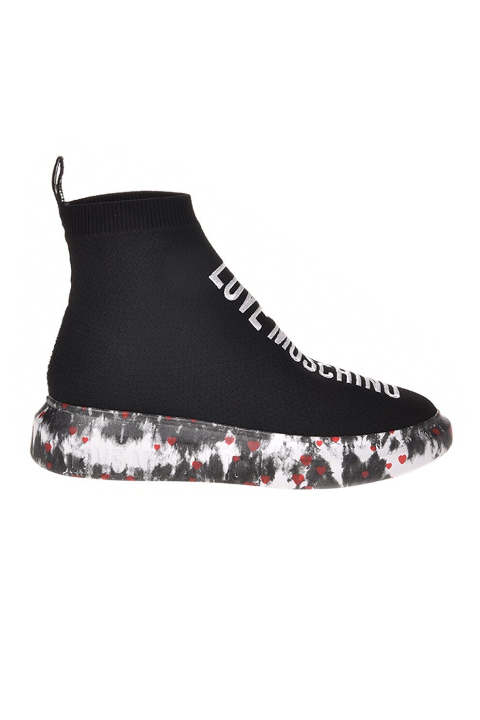 Love Moschino, Pantofi sport slip-on cu logo, Negru, 36 - eMAG.ro