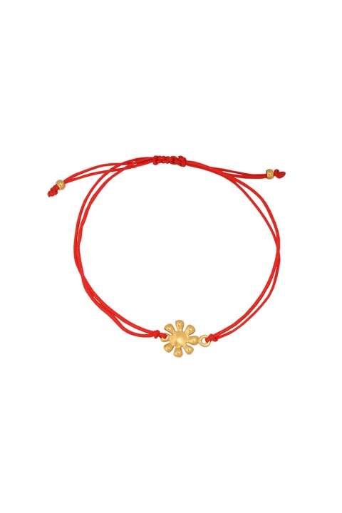 Bratara snur textil cu soare, cultura Narino, placat cu aur de 24 K