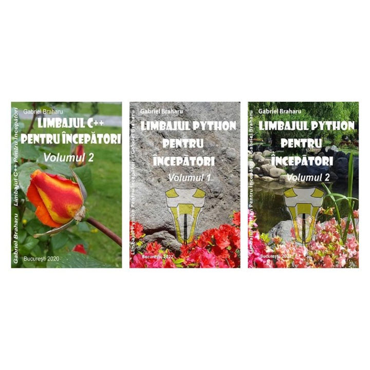 Set de 3 Carti Programare Incepatori (18), Gabriel Braharu, Colectia "Invata programare singur", 3 bucati