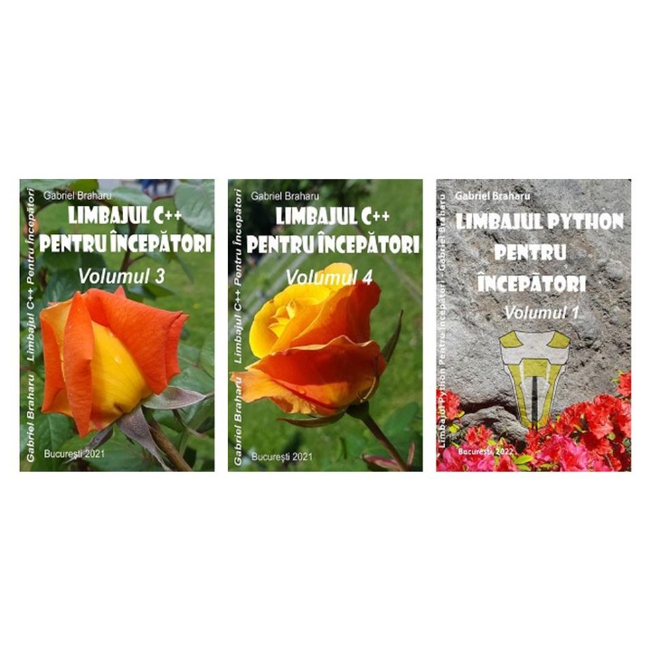 Set de 3 Carti Programare Incepatori (19), Gabriel Braharu, Colectia "Invata programare singur", 3 bucati