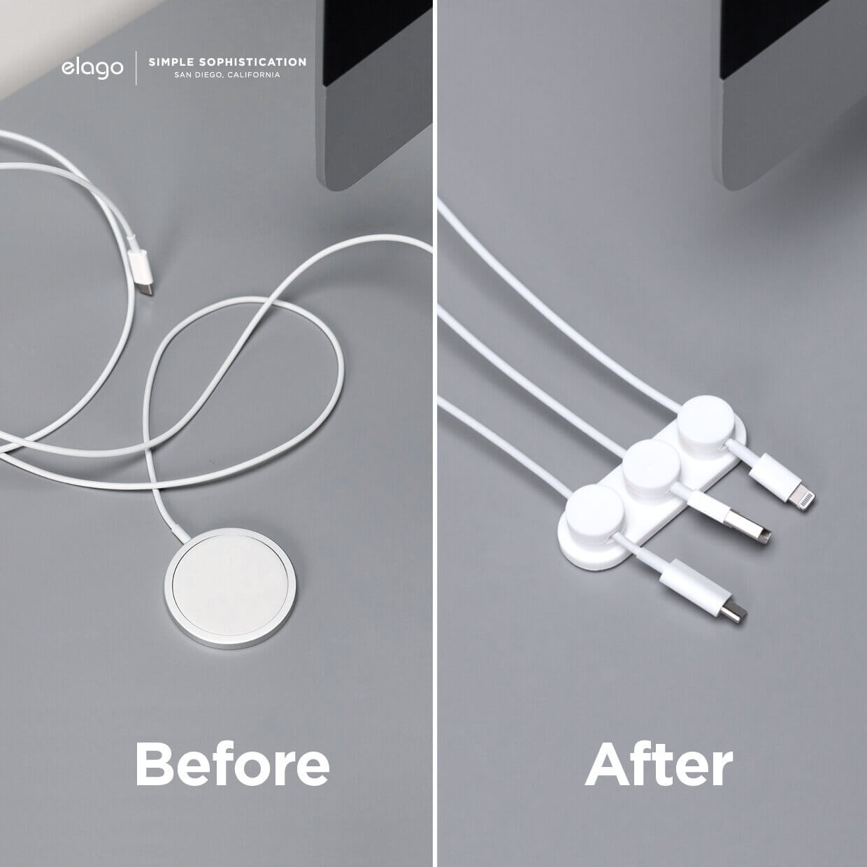 Elago Magnet Cable Management Buttons - магнитен органайзер за кабели ...