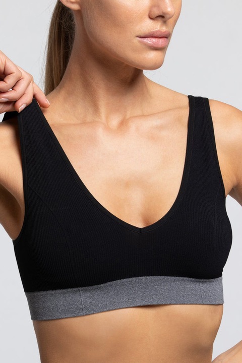 Pompea környezetbarát Seamless Bustier, Fekete