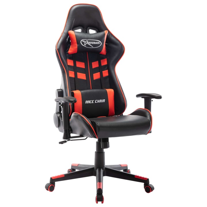 Fekete és piros műbőr gamer szék (20503)