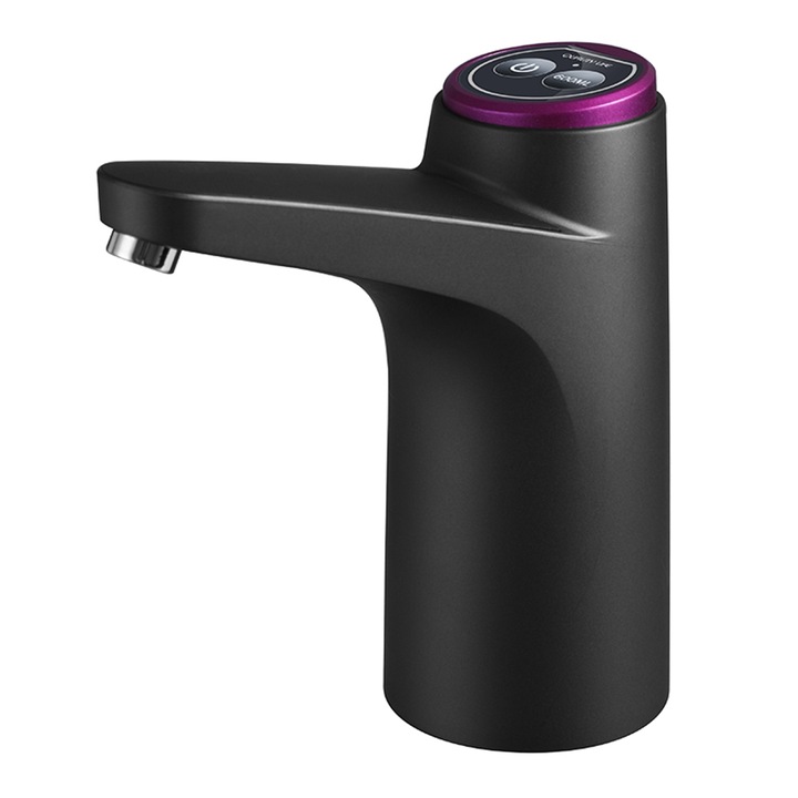 Електрически диспенсър за вода, Зареждаема, 3 л/мин, 1200 mAh, 4W, Черен