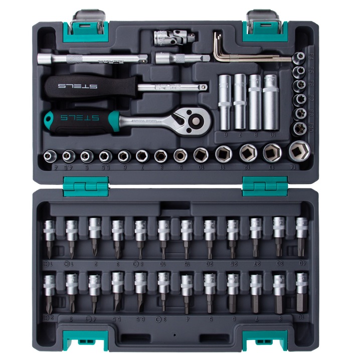 Set scule, Stels, 1/4", S2 acel, 57 buc