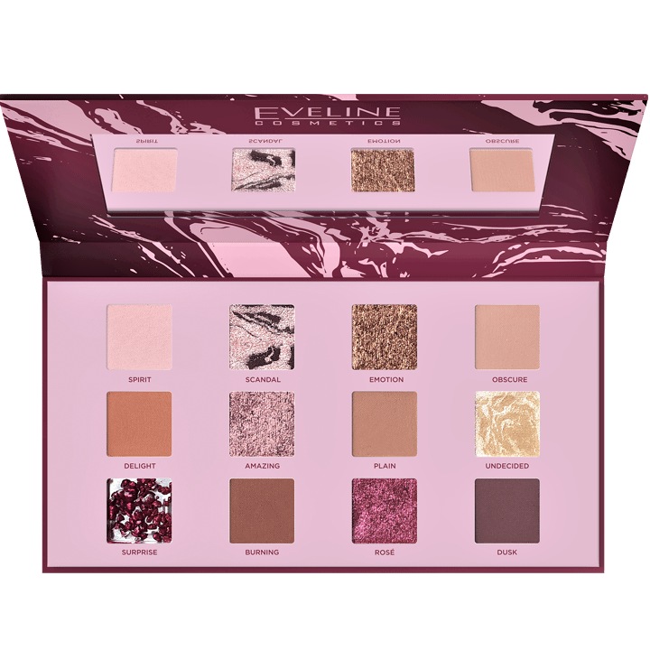 Палитра грим Eveline Cosmetics Shocking Nudes, 12 цвята, 9,6 гр