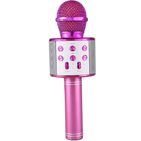 Microfon Karaoke pentru copii NYTRO Pro 5 Kids, Bluetooth, Functie Ecou si Live, Difuzor 5W, Pink