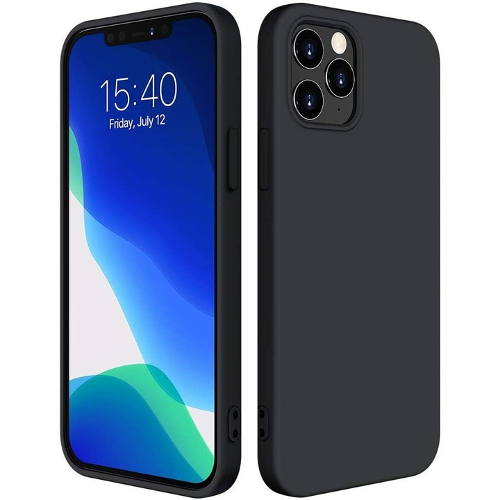 Husa Protectie Pentru IPhone 11 Pro Antisoc Silicon Negru