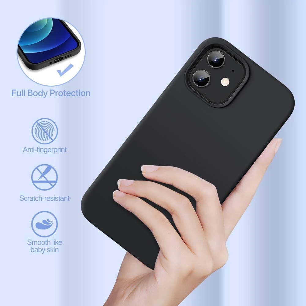 Husa Protectie Pentru IPhone 11 Pro Antisoc Silicon Negru