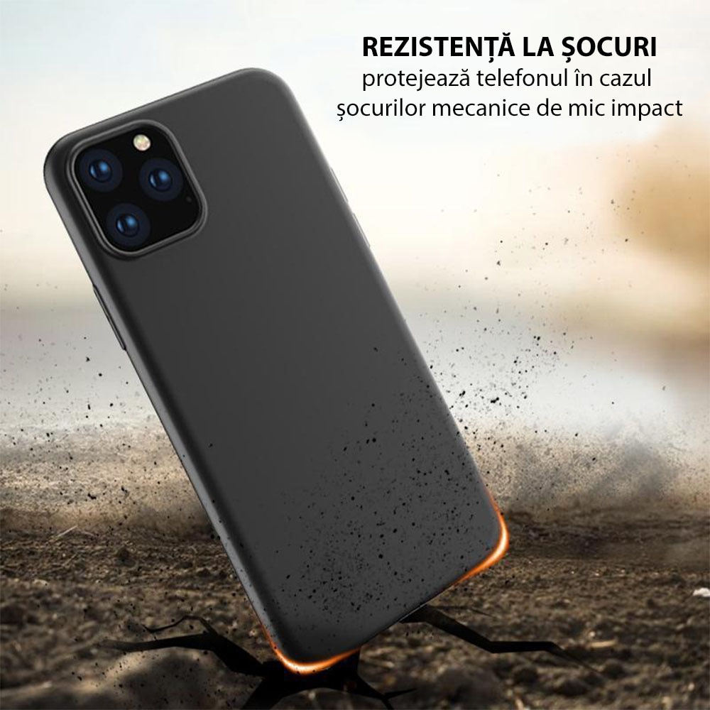 Husa Protectie Pentru IPhone 11 Pro Antisoc Silicon Negru