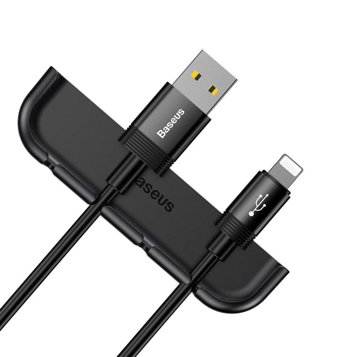 Baseus bowdenrögzítő mágikus eszköz öntapadós Kábel rendező Kábel Clip + applikátor edzett üveg Apple iPhone XS Max fekete (ACAPIPH65-A01) kijelzőfólia üvegfólia tempered glass