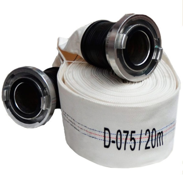 Furtun irigatie Tip B, 3 toli, lungime 20 metri, 10 bari, cu racorduri