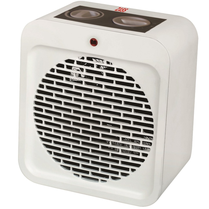 Вентилаторна печка Zass ZFH 04, 2000 W, 2 Мощности, Регулируем термостат, Функция вентилация, Защита от прегряване