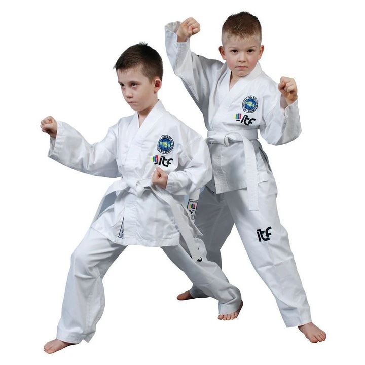 Kimono Dobok, Top Ten, Kyong ITF pentru Taekwon-do, copi, Alb