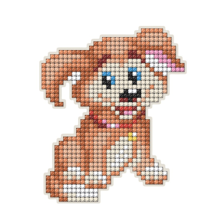 Set de artizanat, Dart, Pictura cu diamante, 8.5 x 10.2 cm, Model Caine, Multicolor