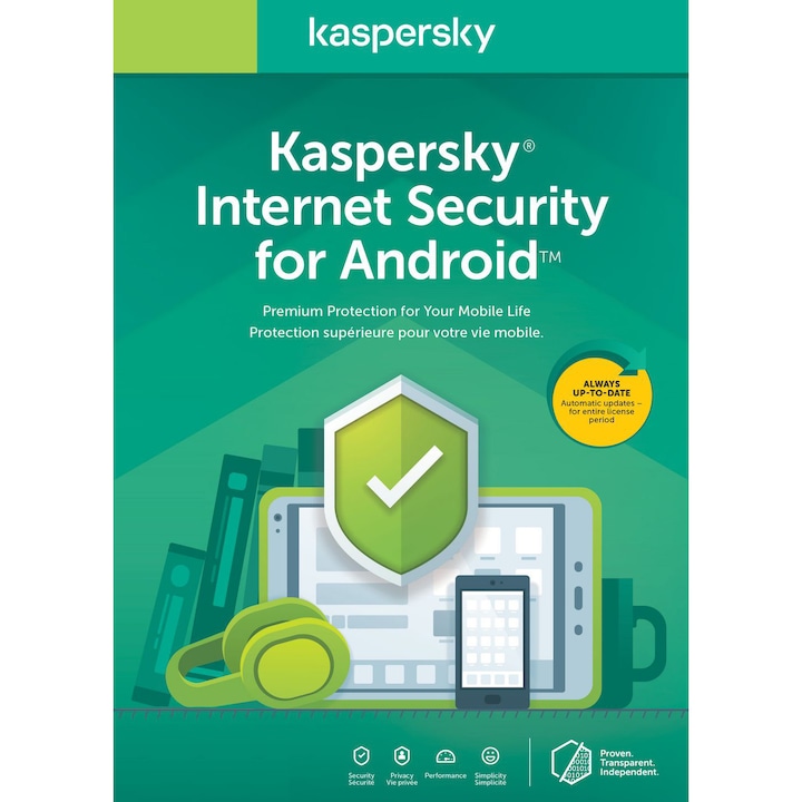 Antivirus Internet Security for Android, Kaspersky, 1 an, 3 dispozitive