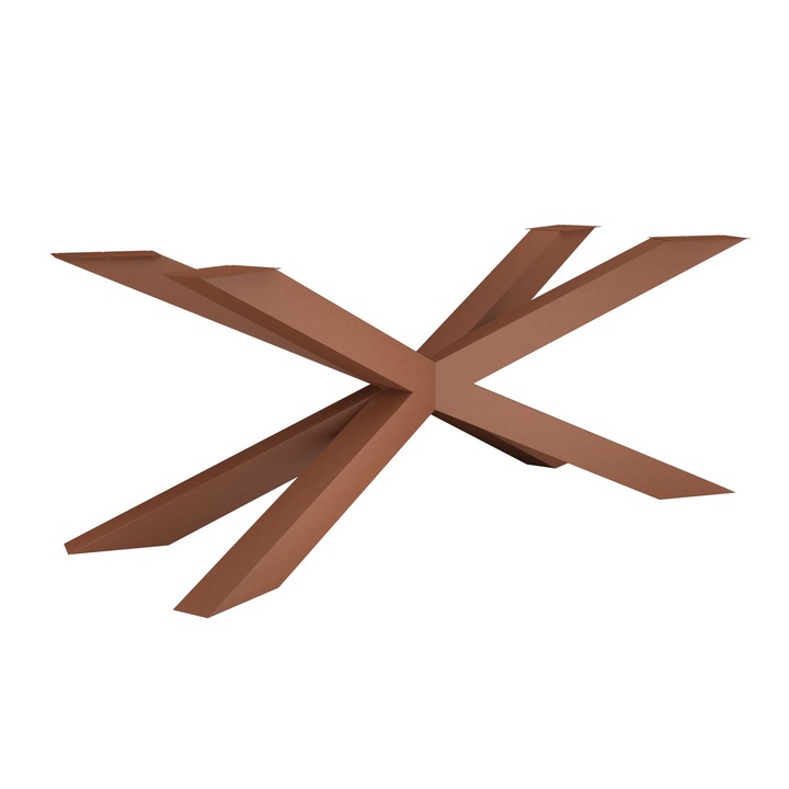 Метален крак за маса Spider XL, Matt Brown, 180x70x72 см