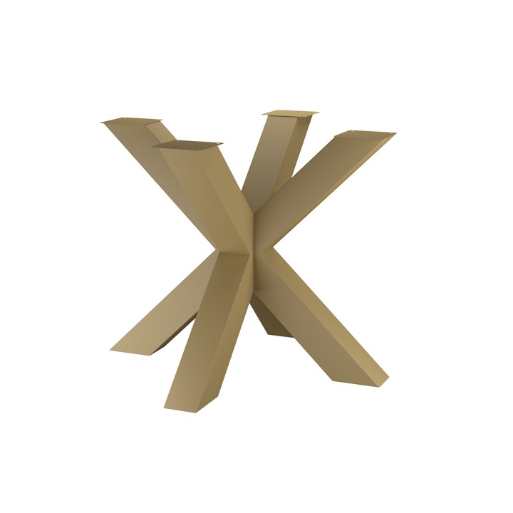 Крак за маса Spider S, Матово златист, 70x70x72 см