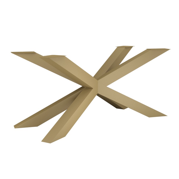 Метален крак за маса Spider XL, Matt Gold, 180x70x72 см