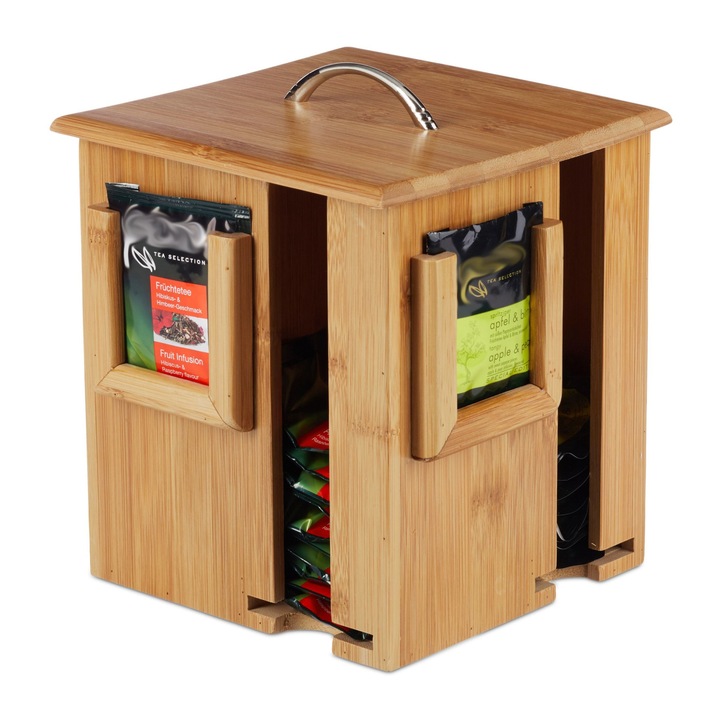 Bambusz 4 Fakkos Álló Teafilter Tartó