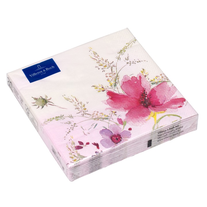 Set 20 servetele de masa colectie Mariefleur basic, hartie, floral, multicolor, 33 x 33 cm