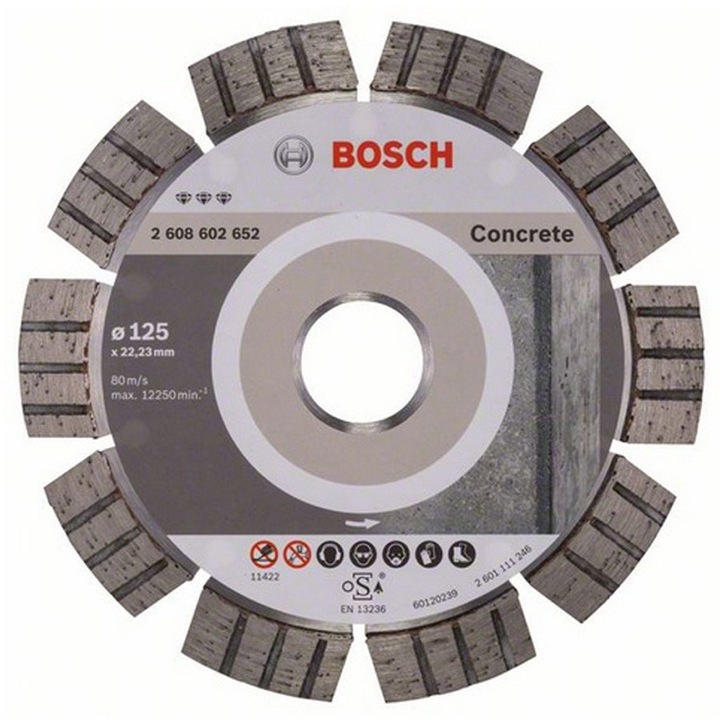 Bosch Best for Concrete gyémánttárcsa, 125 mm, vasbetonhoz