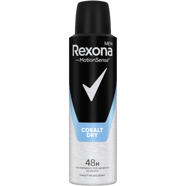 Дезодорант спрей Rexona Cobalt Spray, Против изпотяване, 150 мл