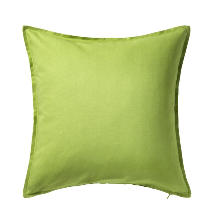 Fata de perna decorativa cu fermoar verde 50 x 50 cm