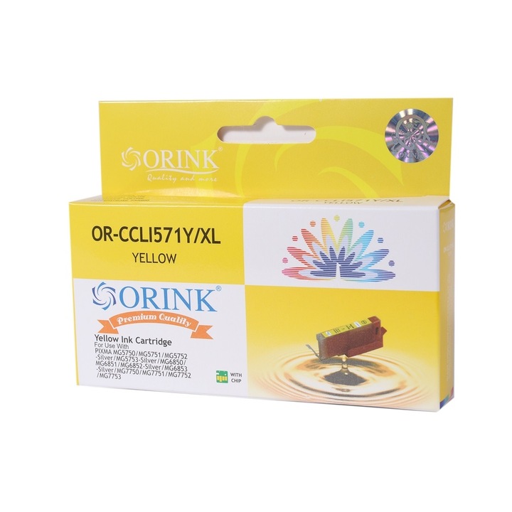 Canon CLI571XL tintapatron yellow ORINK (utángyártott)