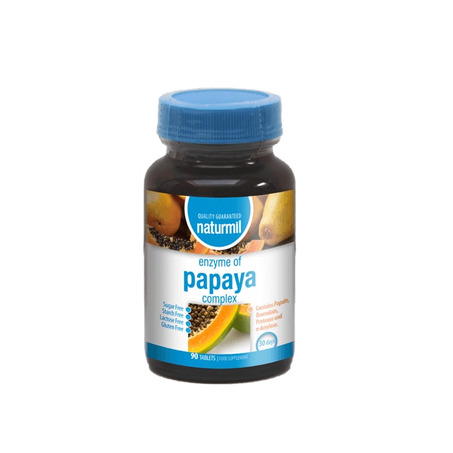 Enzymes Papaya Complex, Naturmil, 90 tablete eMAG.ro