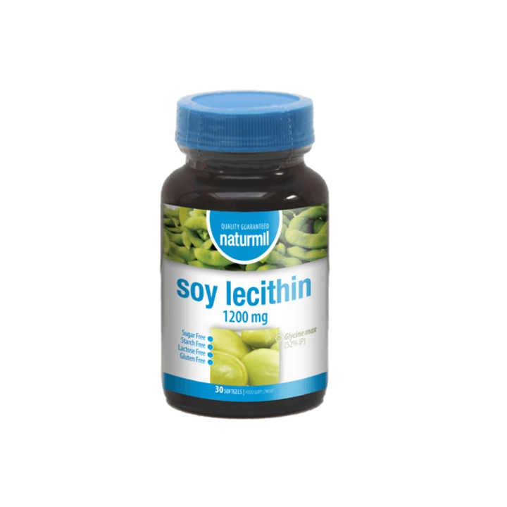 Soy Lecithin 1200 mg, Naturmil, 30 capsule