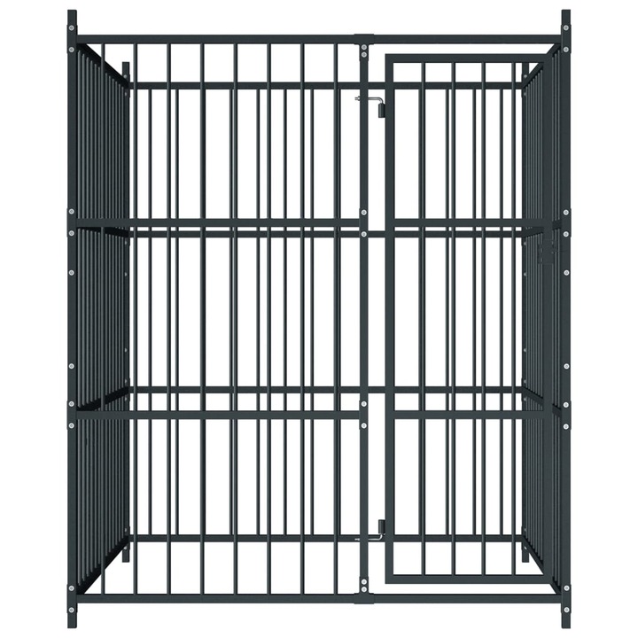 Padoc pentru caini de exterior vidaXL, 150 x 150 x 185 cm, 41.32 kg