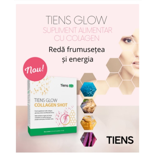 Glow Collagen Shot, Tiens, 15 pliculete - eMAG.ro