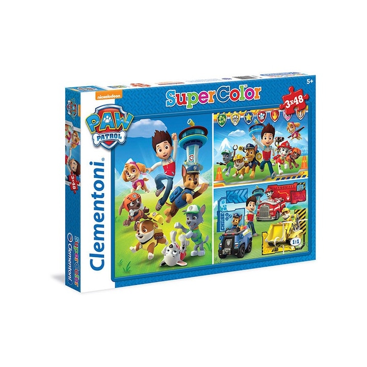 Puzzle Paw Patrol V4 , 3x48 piese , 32x22cm, Multicolor