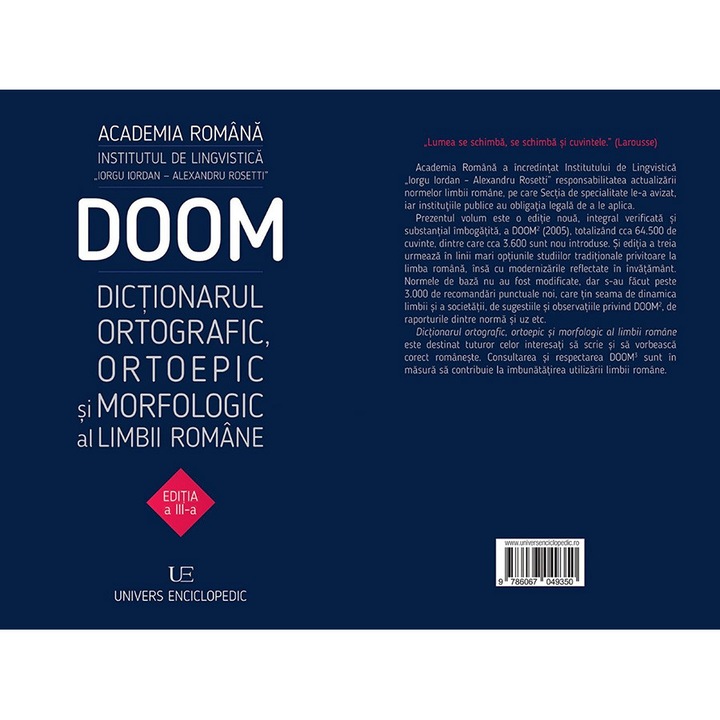 DOOM 3. Dictionarul Ortografic Ortoepic Morfologic al Limbii Romane